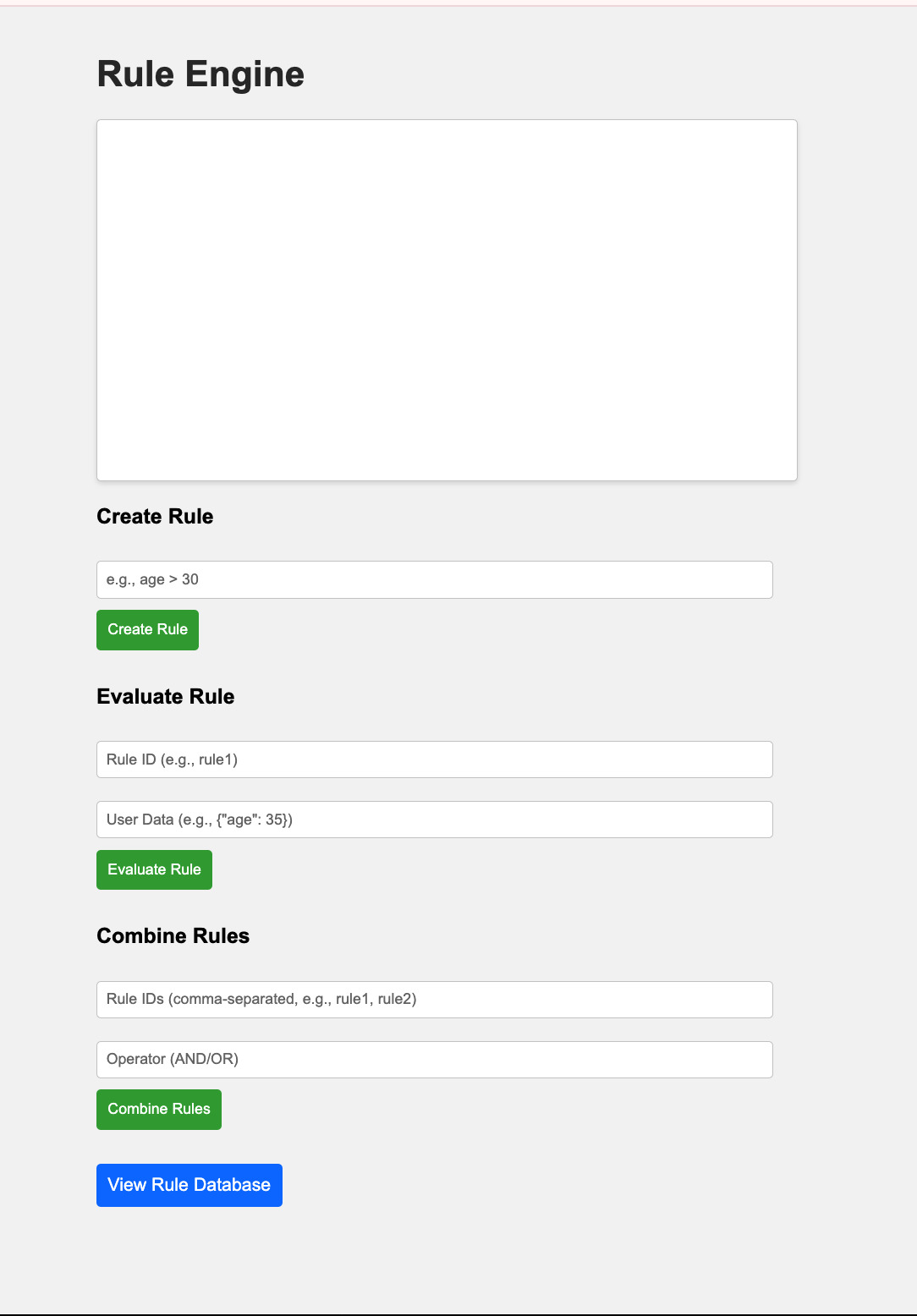 Rule Engine Application With AST